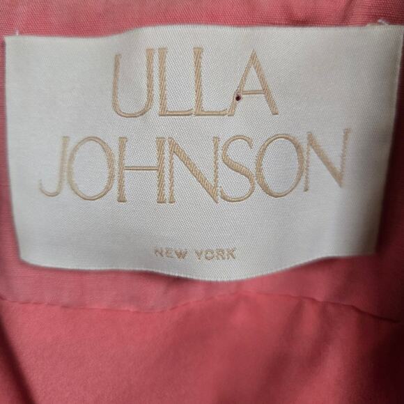 Ulla Johnson Marras Cinched Waist Peplum Jacket Pink Dahlia Size Medium - Picture 5 of 6